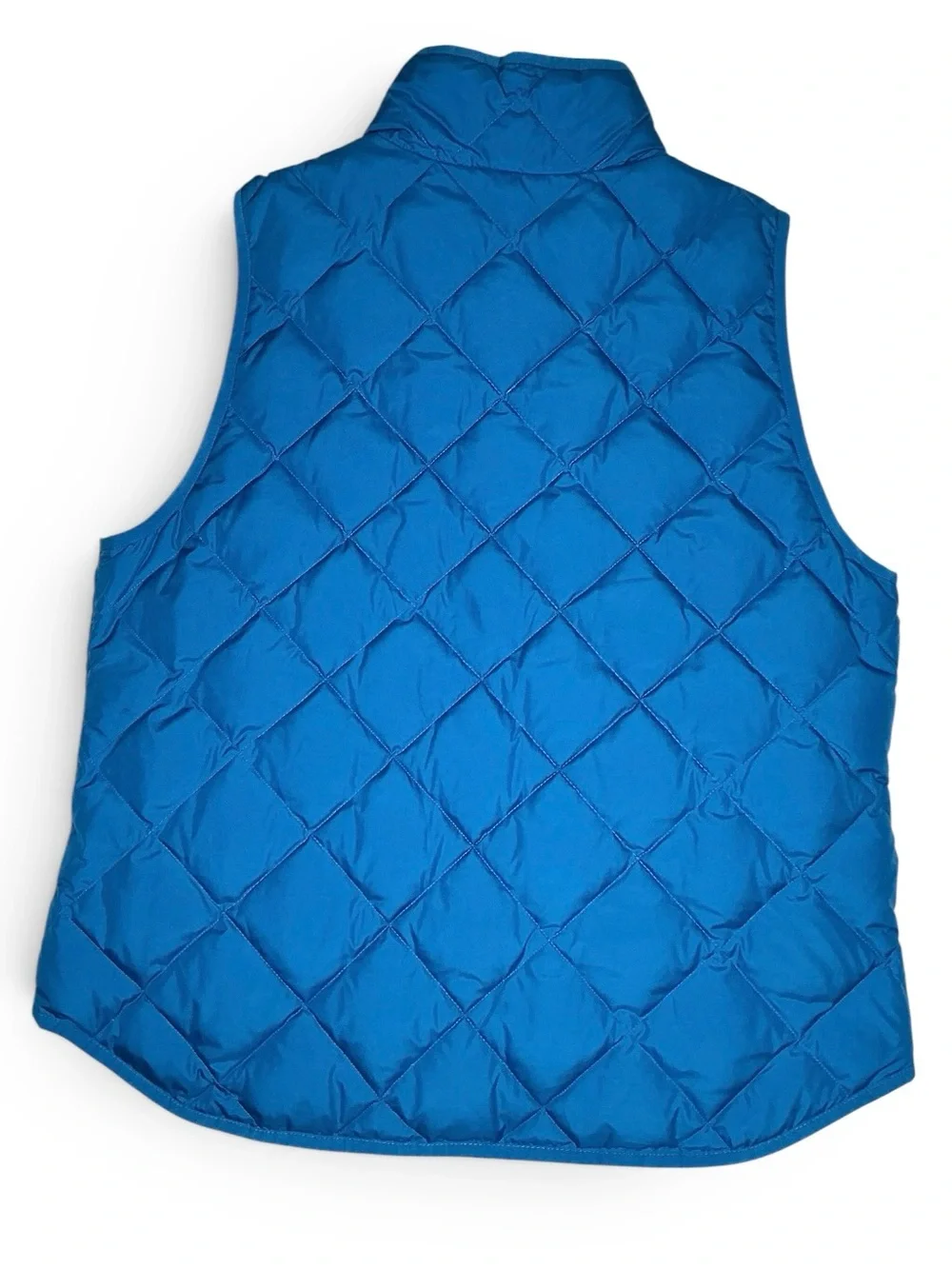 J.Crew Quilted Down Blue Puffer Vest 70% Down Style 02725 Size XL